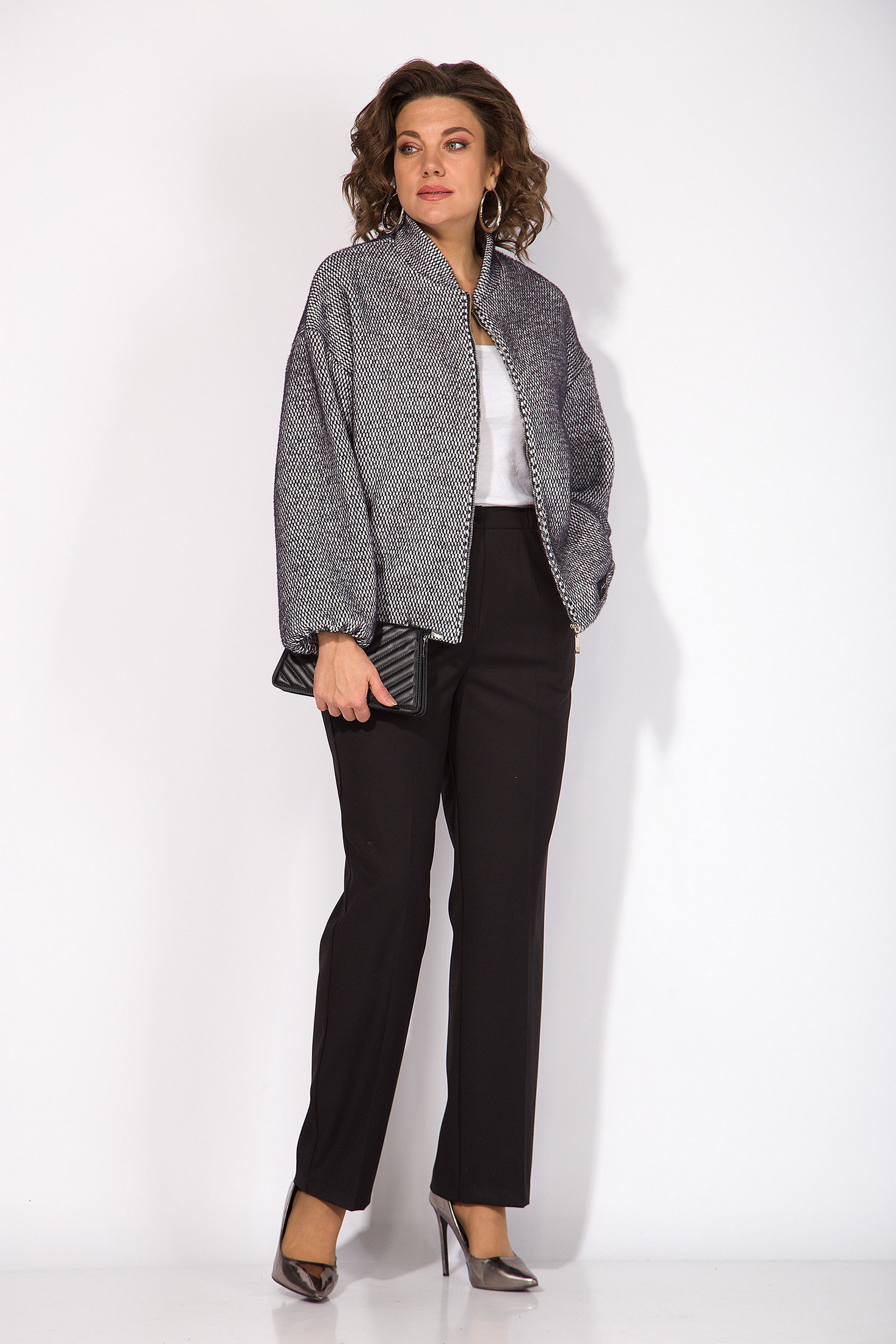 Костюм брючный 1481БрПн черный Liliana-style фото 3 Костюм брючный 1481БрПн черный Liliana-style фото 3
