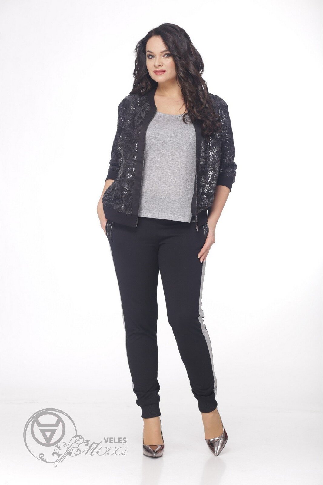 Бомбер 104 черный MALI