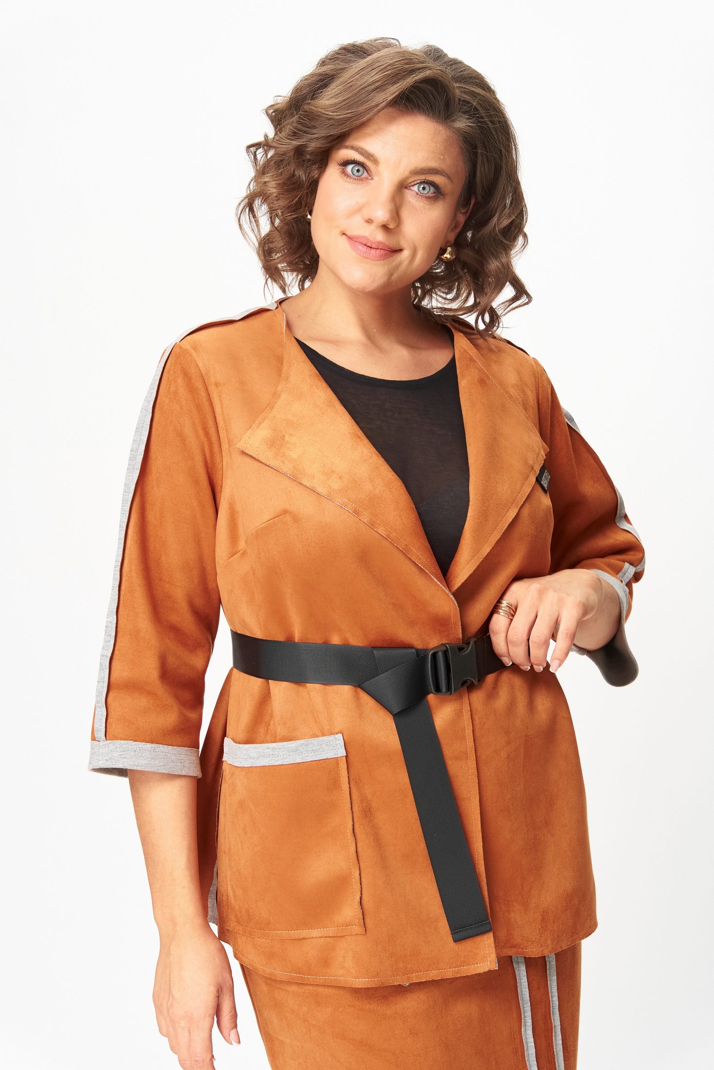 Костюм с юбкой 1388-1 рыжий Michel Chic фото 5 Костюм с юбкой 1388-1 рыжий Michel Chic фото 5