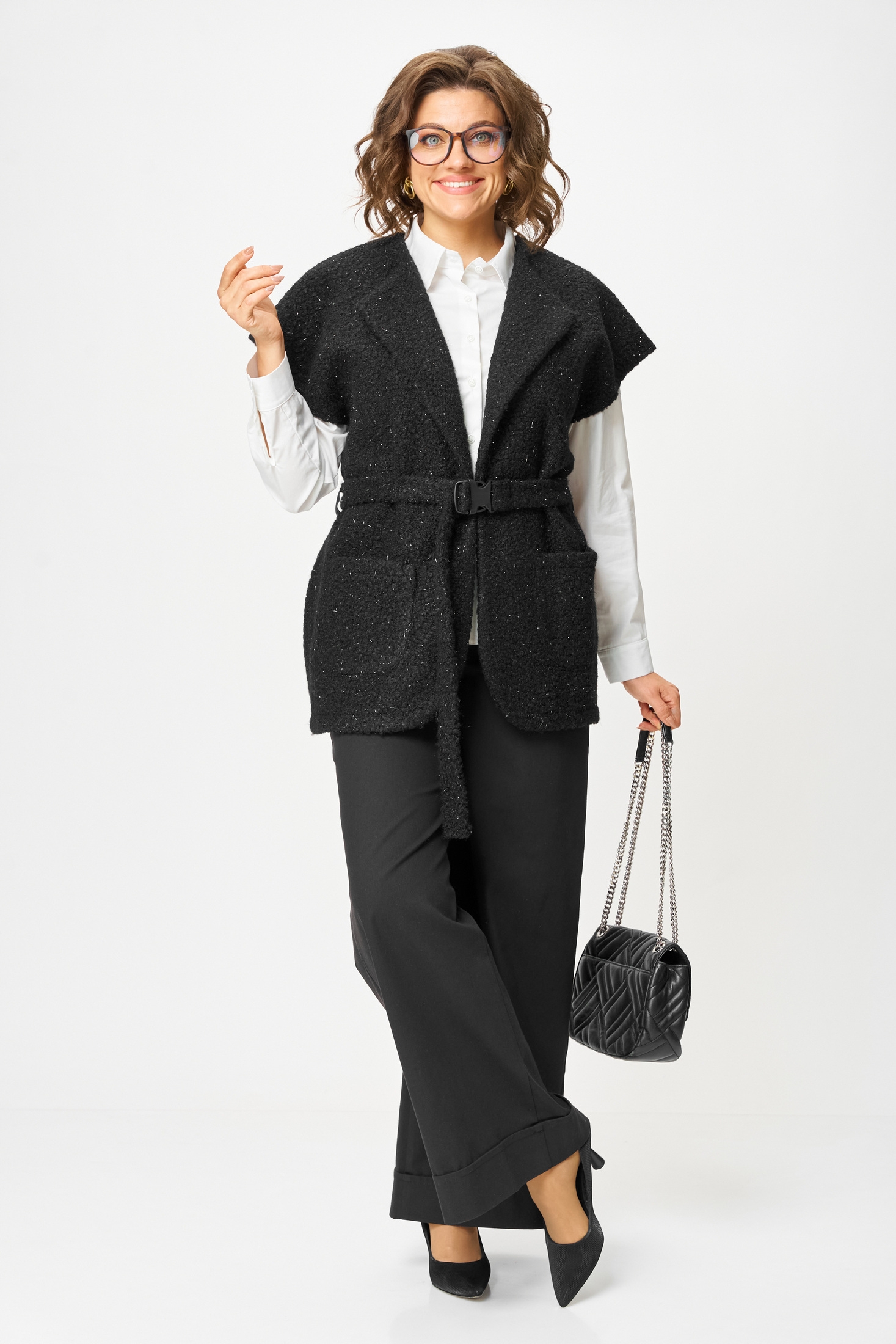 Костюм брючный 1409 черный Michel Chic фото 3 Костюм брючный 1409 черный Michel Chic фото 3