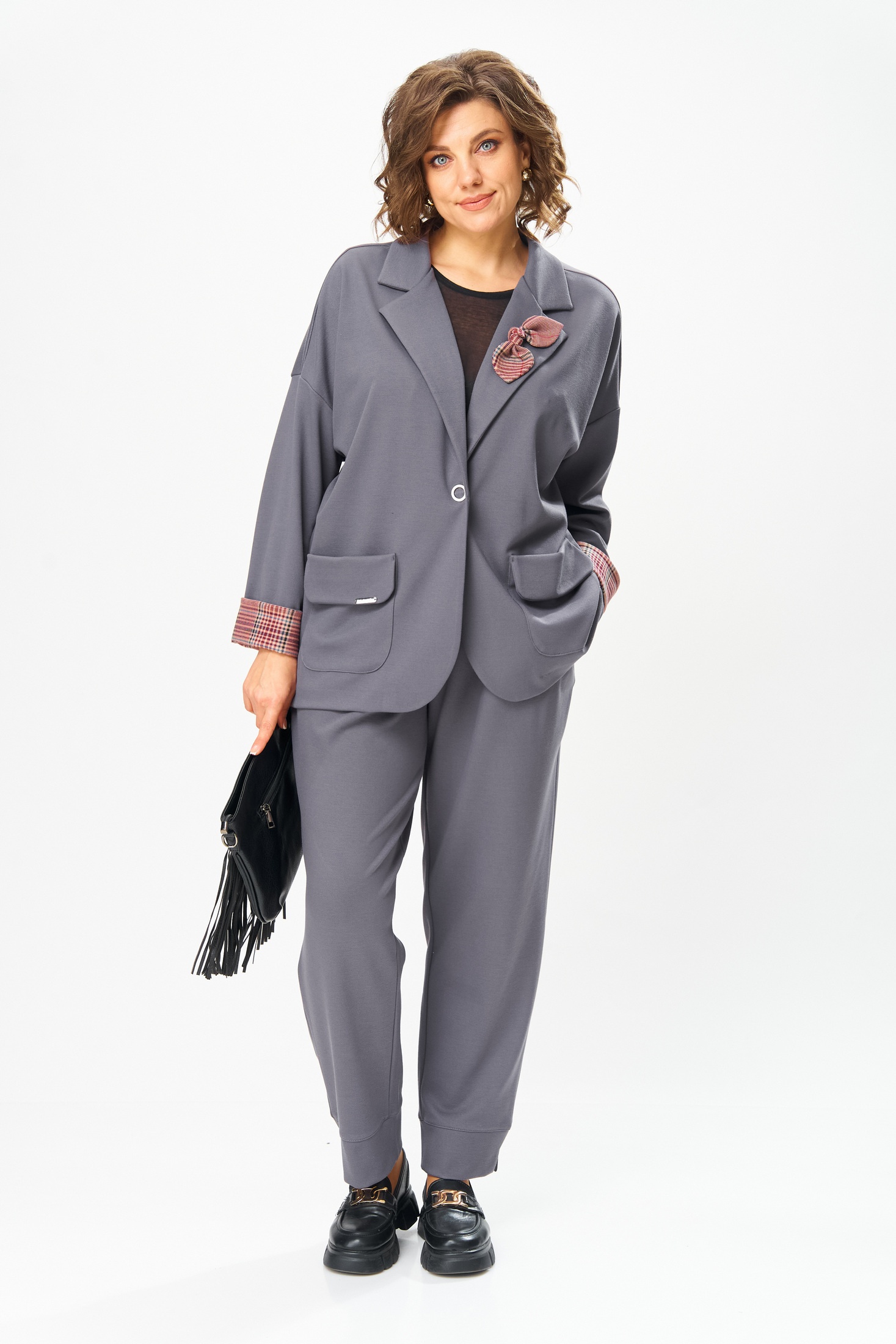 Костюм брючный 1441 грей Michel Chic Костюм брючный 1441 грей Michel Chic