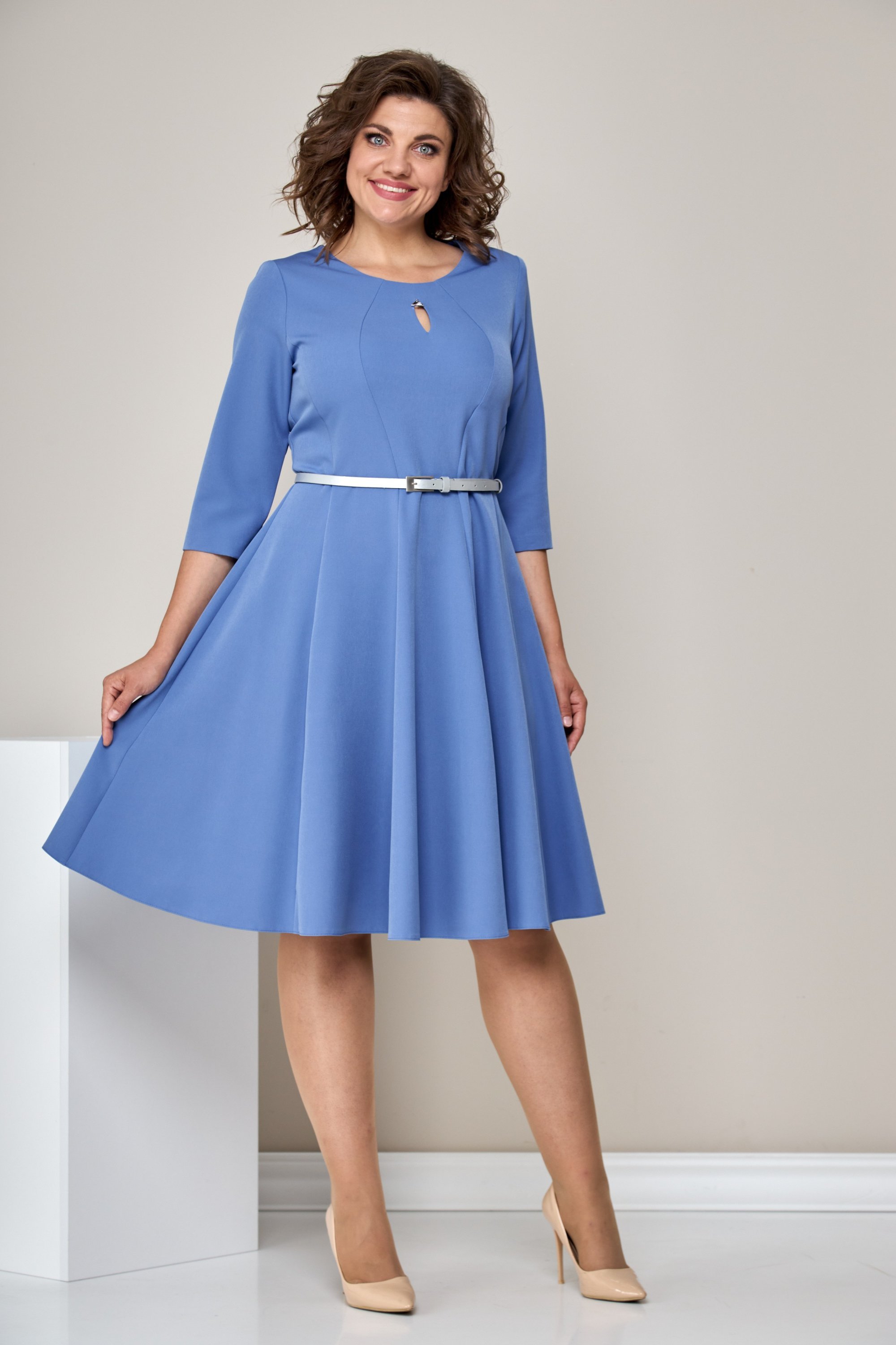 Платье 1601 голубой Moda-Versal