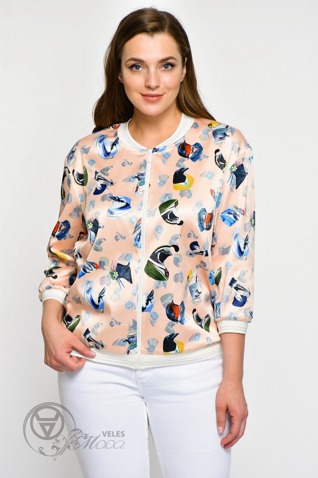 Бомбер 3396 мультиколор Prestige