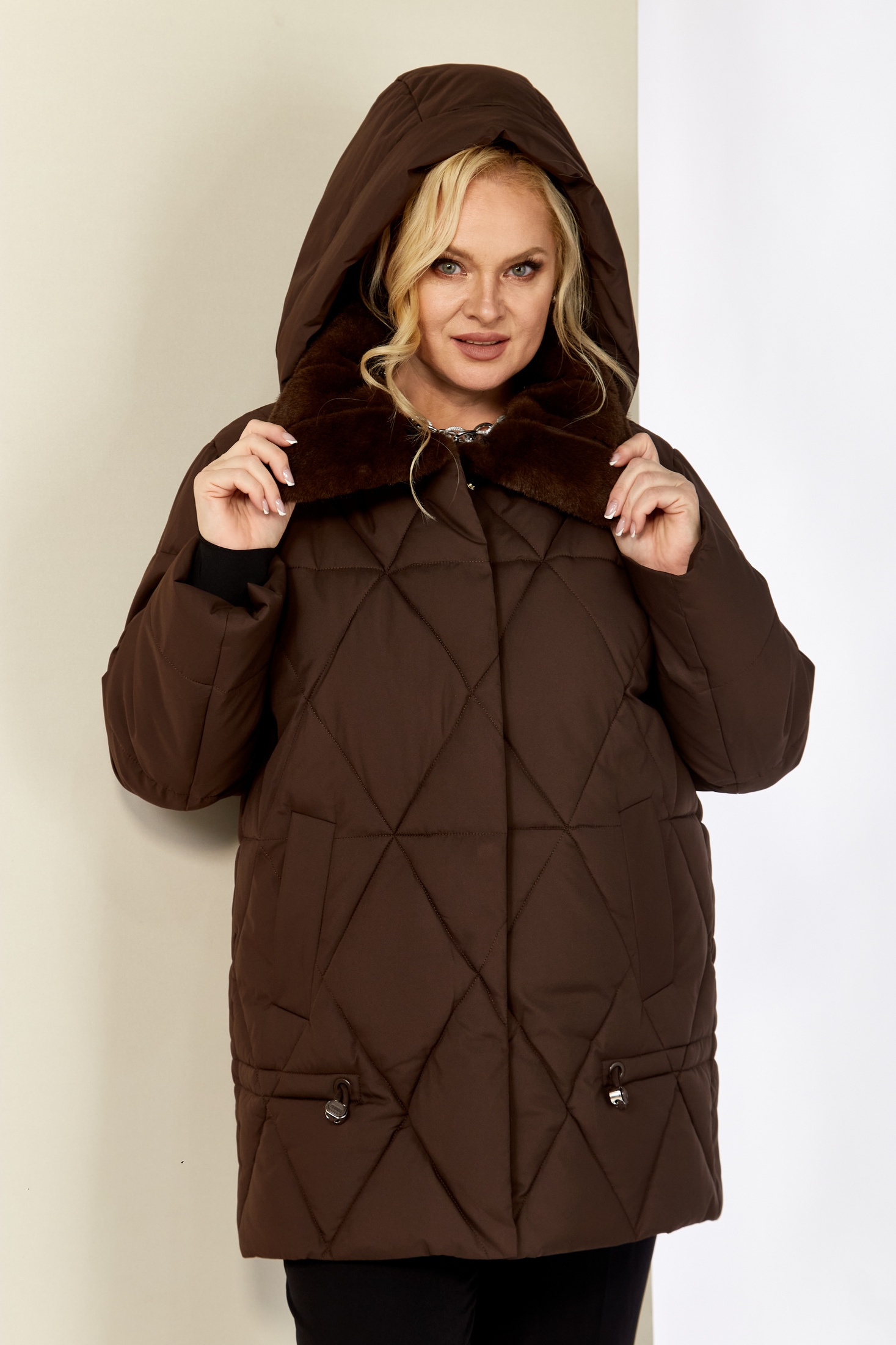 Куртка 2207 шоколад Shetti фото 5 Куртка 2207 шоколад Shetti фото 5