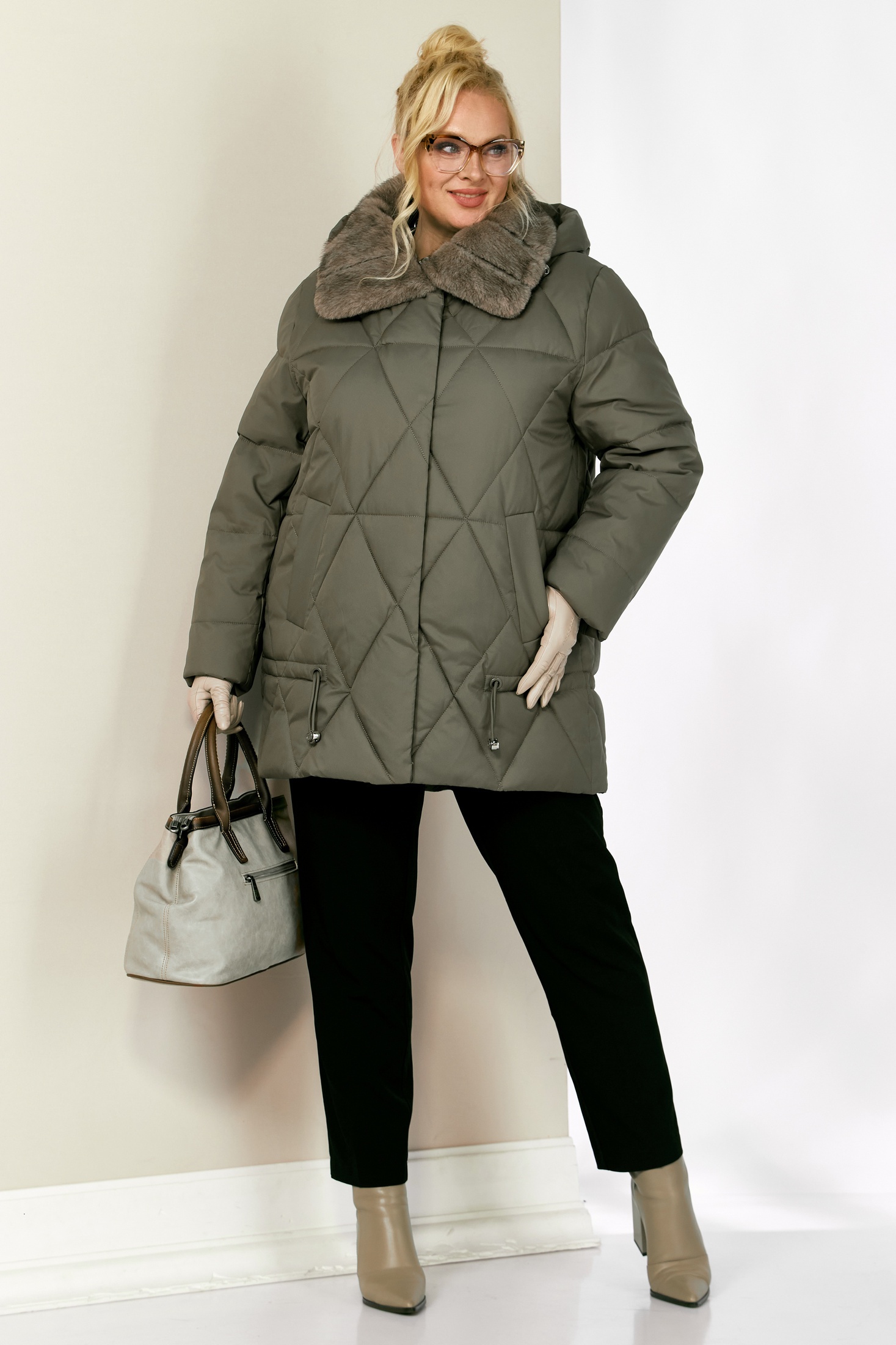 Куртка 2207 светло-оливковый Shetti Куртка 2207 светло-оливковый Shetti