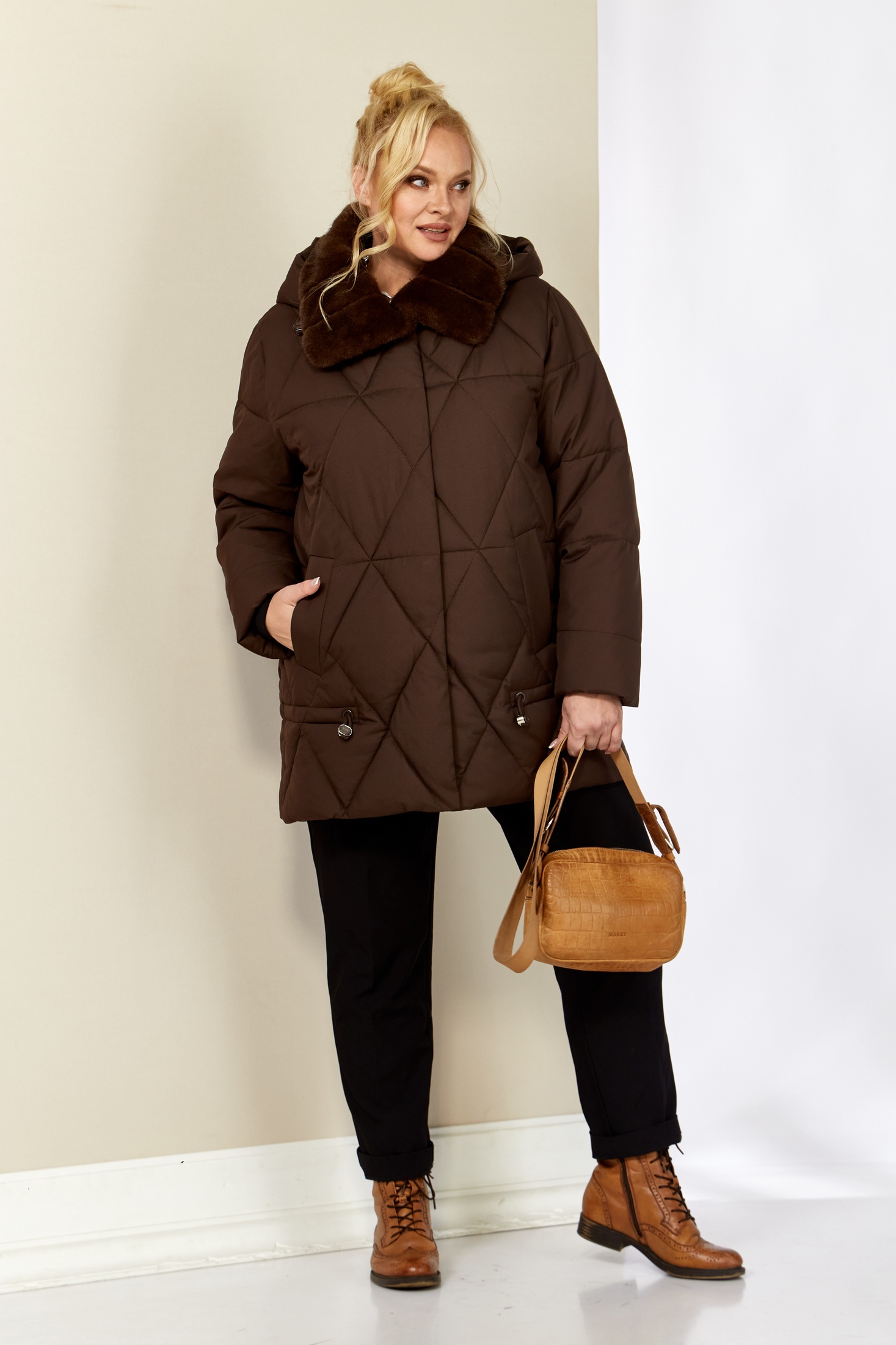 Куртка 2207 шоколад Shetti Куртка 2207 шоколад Shetti