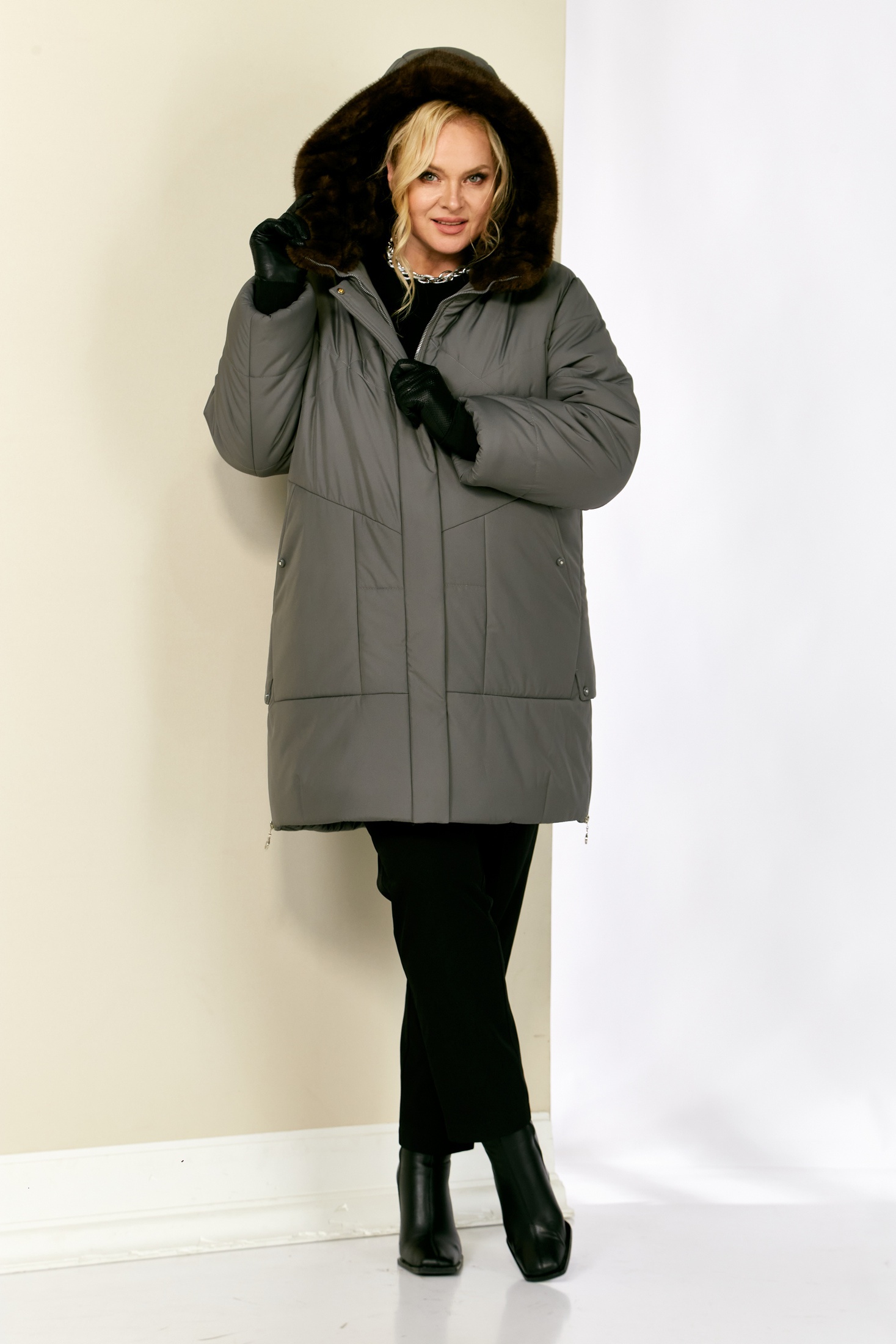 Куртка 2208 стальной Shetti фото 5 Куртка 2208 стальной Shetti фото 5