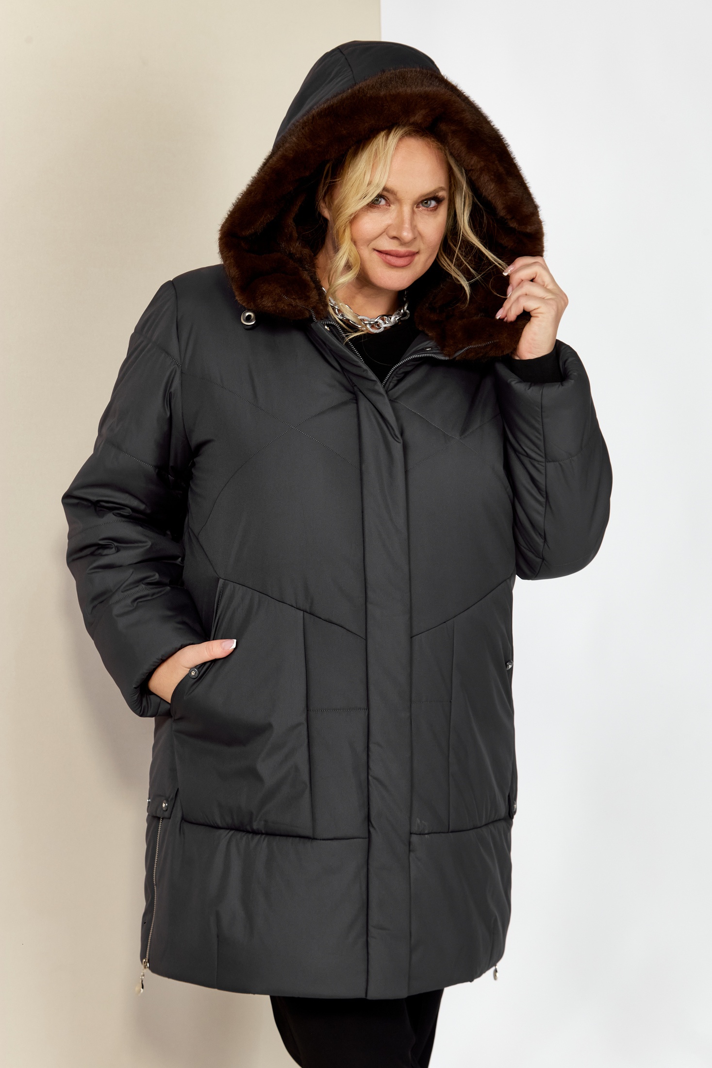 Куртка 2208 графит Shetti фото 5 Куртка 2208 графит Shetti фото 5