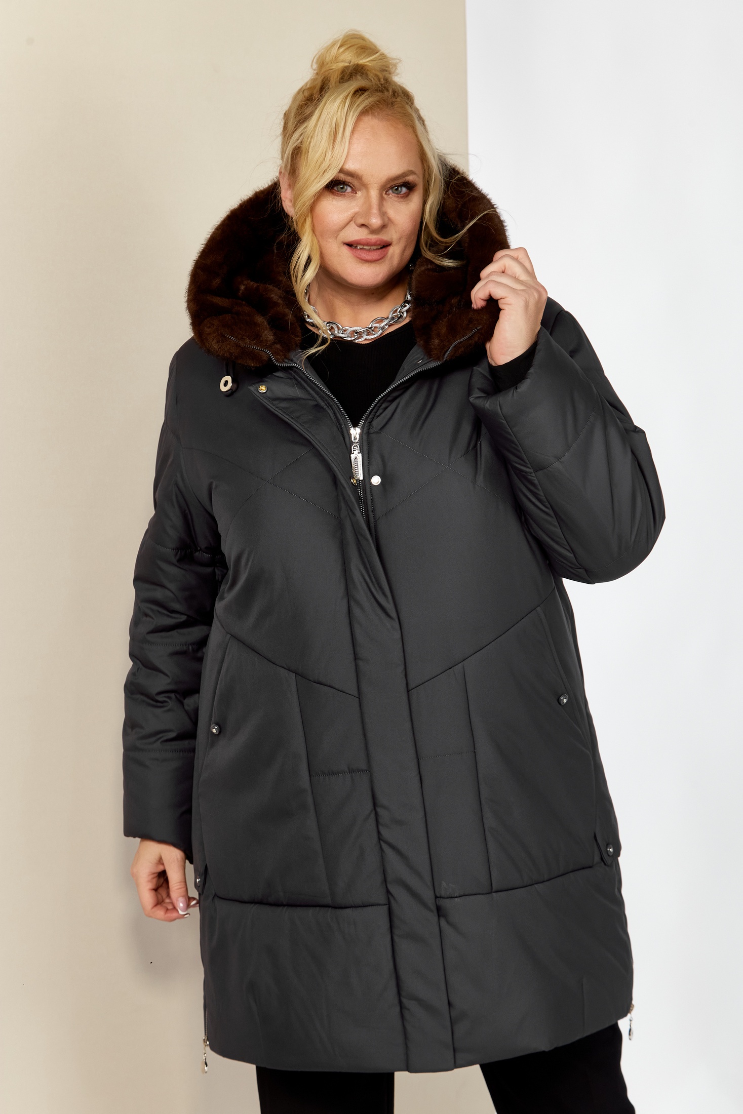 Куртка 2208 графит Shetti фото 4 Куртка 2208 графит Shetti фото 4