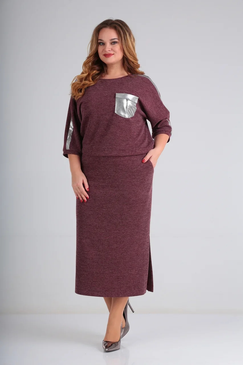 Платье 216 бордо СиБон фото 2 Платье 216 бордо СиБон фото 2