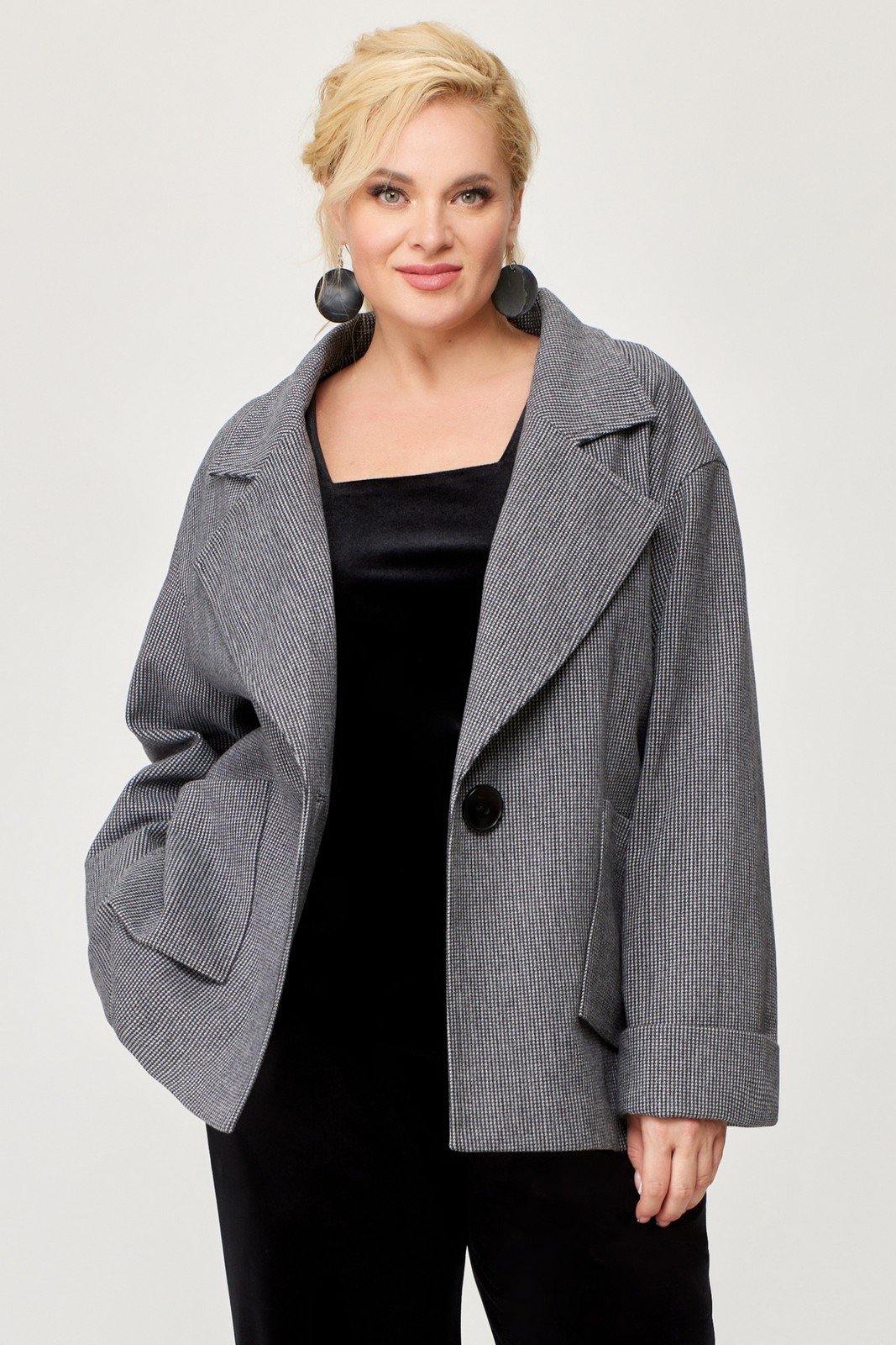 Пальто 1689 серый Svetlana Style