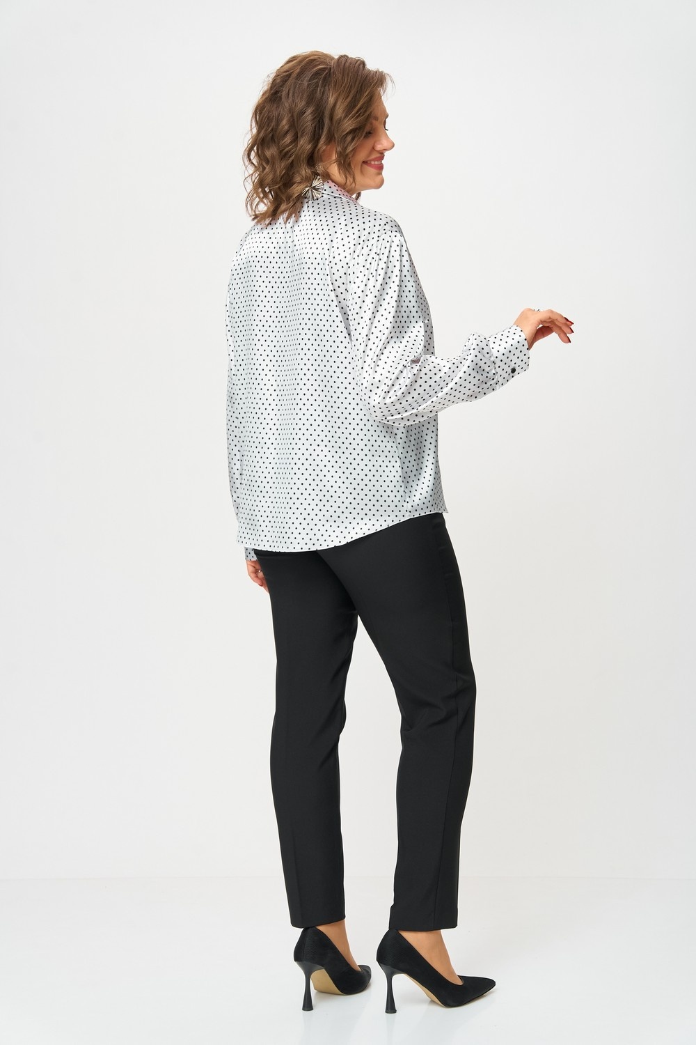 Блузка 2173 белый + горох Svetlana Style фото 2 Блузка 2173 белый + горох Svetlana Style фото 2