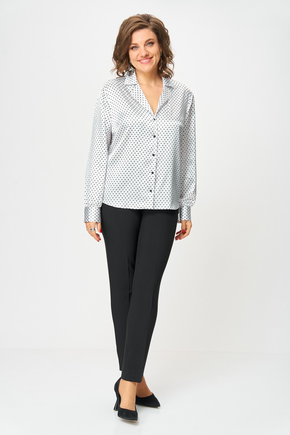 Блузка 2173 белый + горох Svetlana Style фото 4 Блузка 2173 белый + горох Svetlana Style фото 4