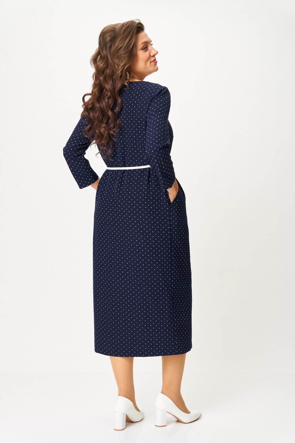 Платье 2176 синий + горох Svetlana Style фото 2 Платье 2176 синий + горох Svetlana Style фото 2