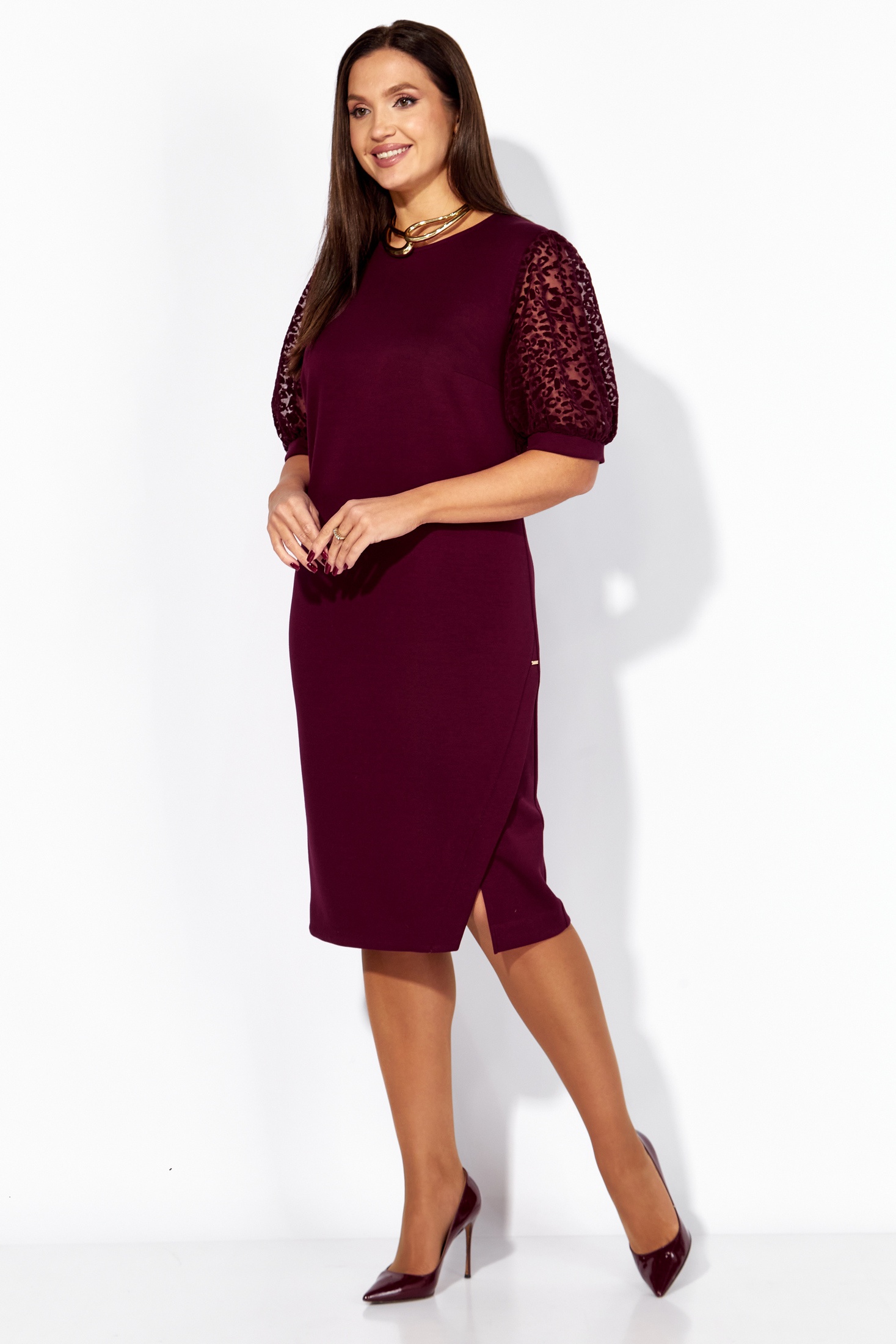 Платье 1248 винный ТАиЕР