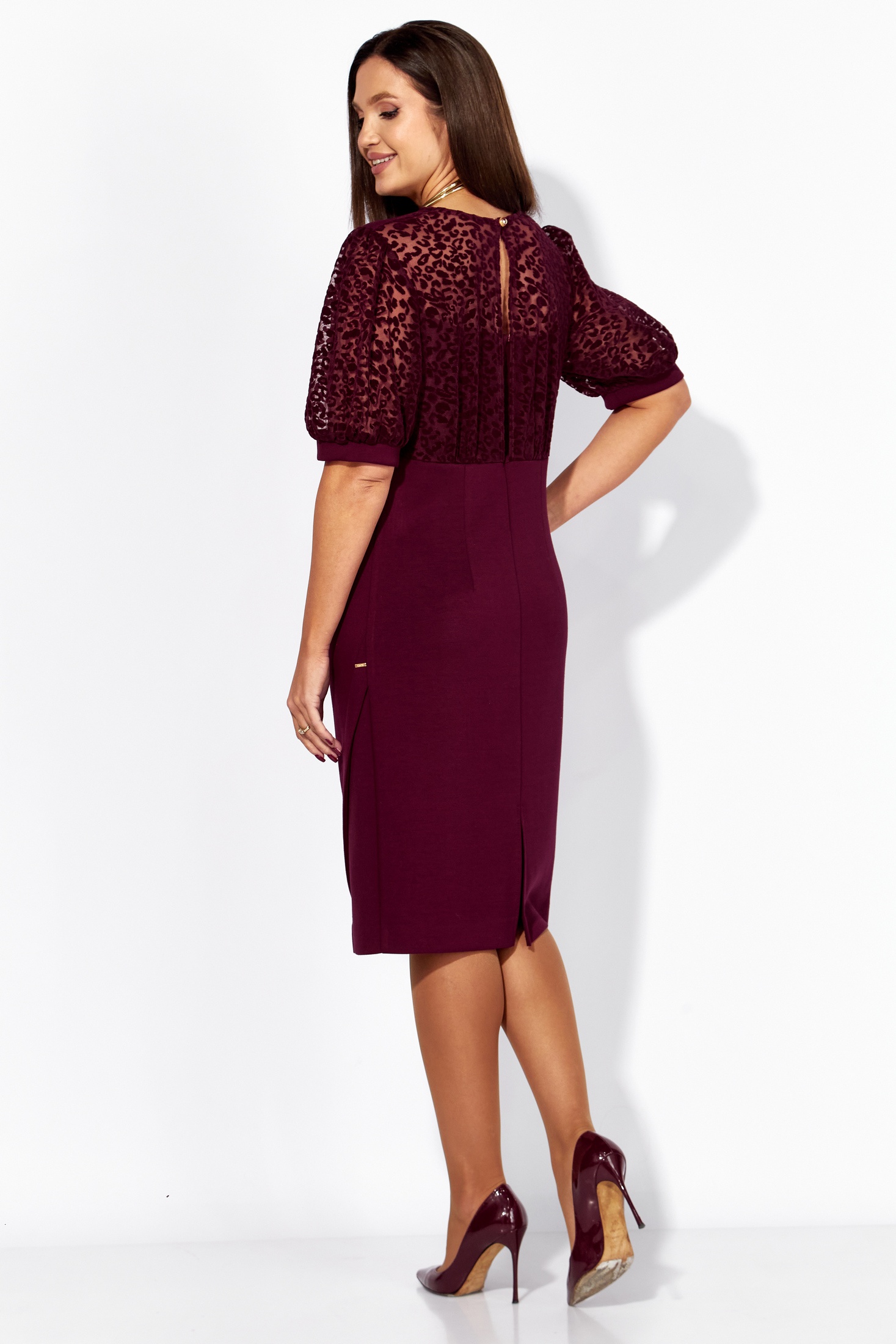 Платье 1248 винный ТАиЕР