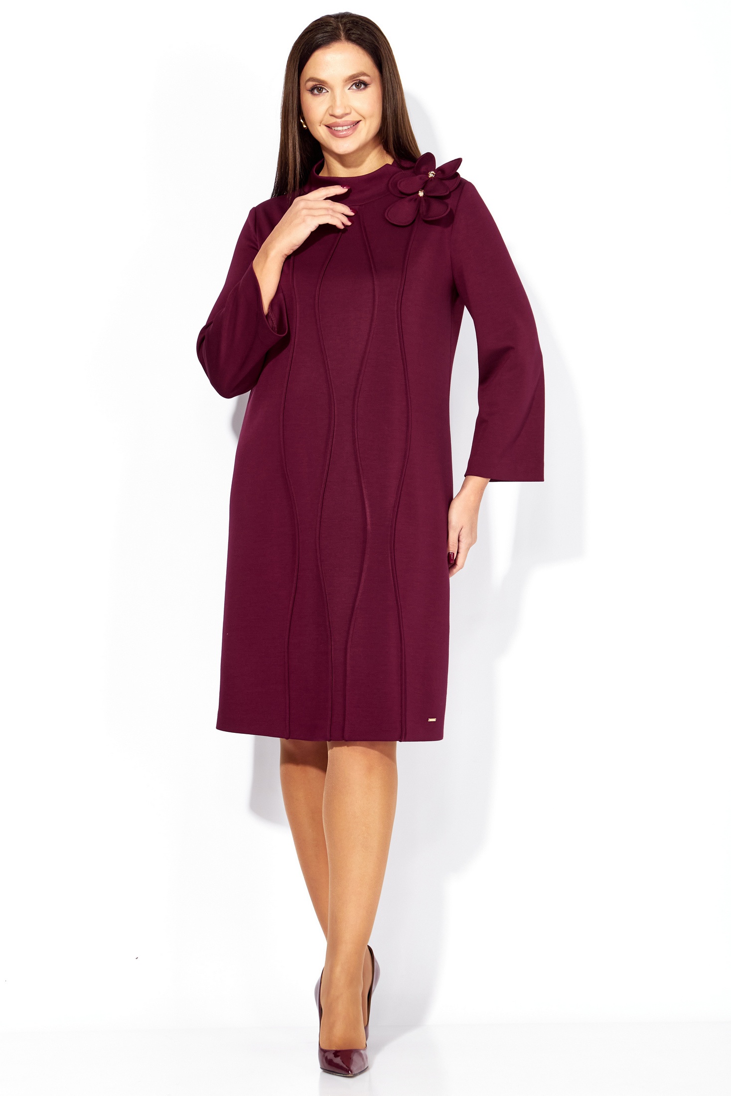 Платье 1406 винный ТАиЕР