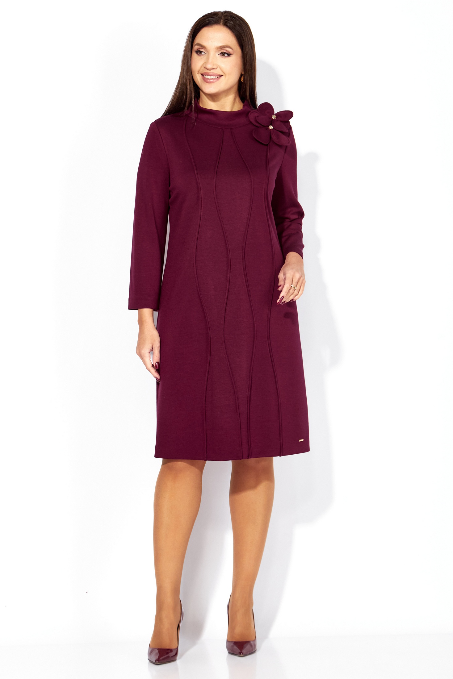 Платье 1406 винный ТАиЕР