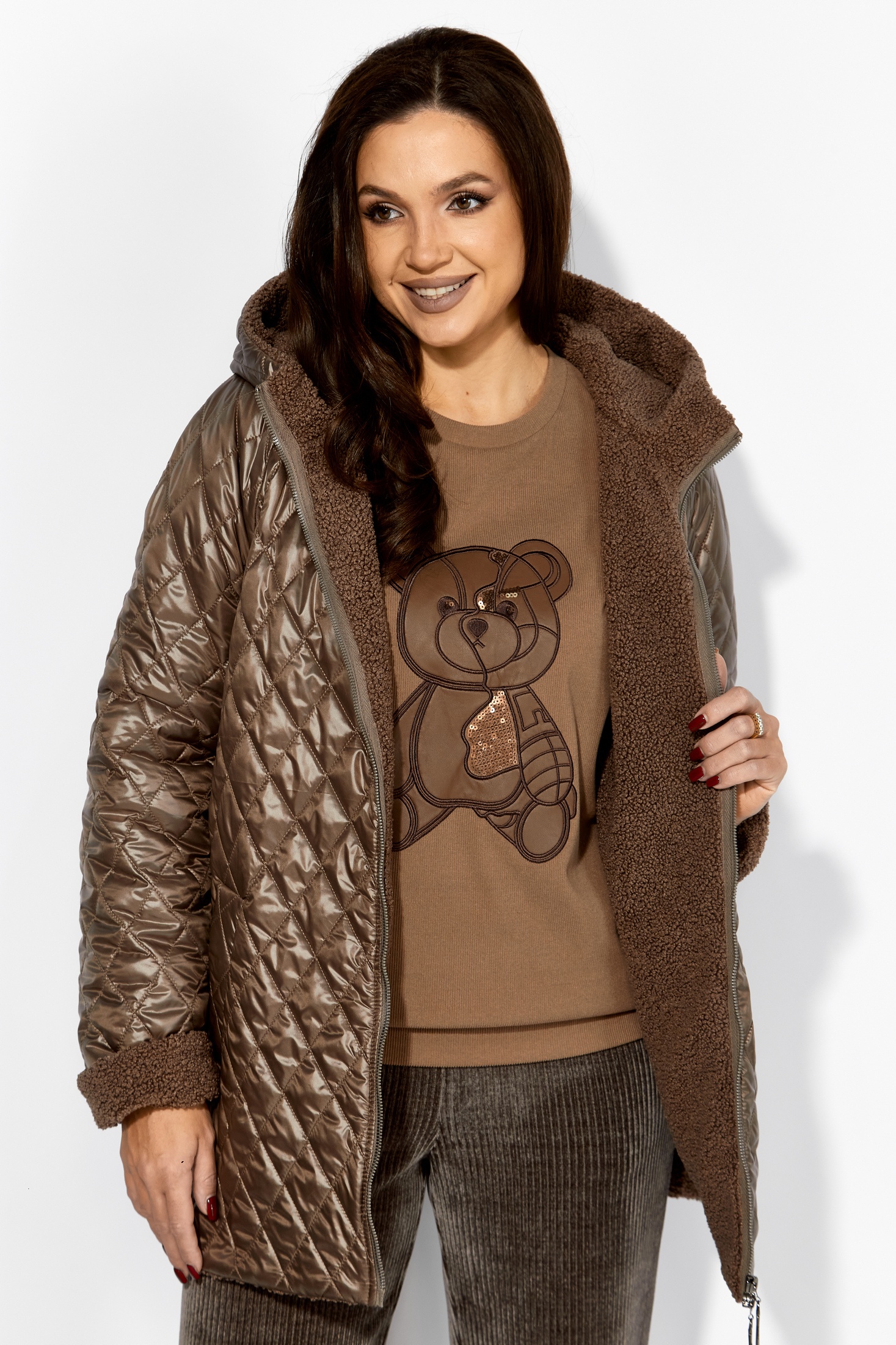 *Куртка 1408 тауп ТАиЕР