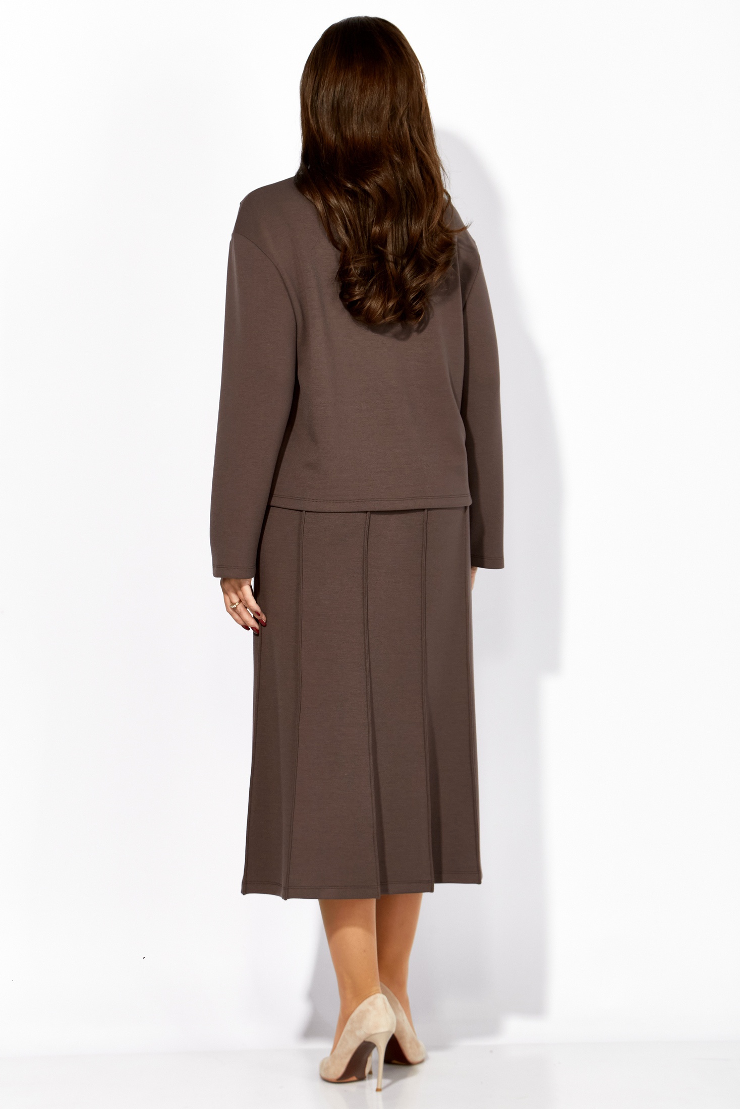 Костюм с юбкой 1409 капучино ТАиЕР