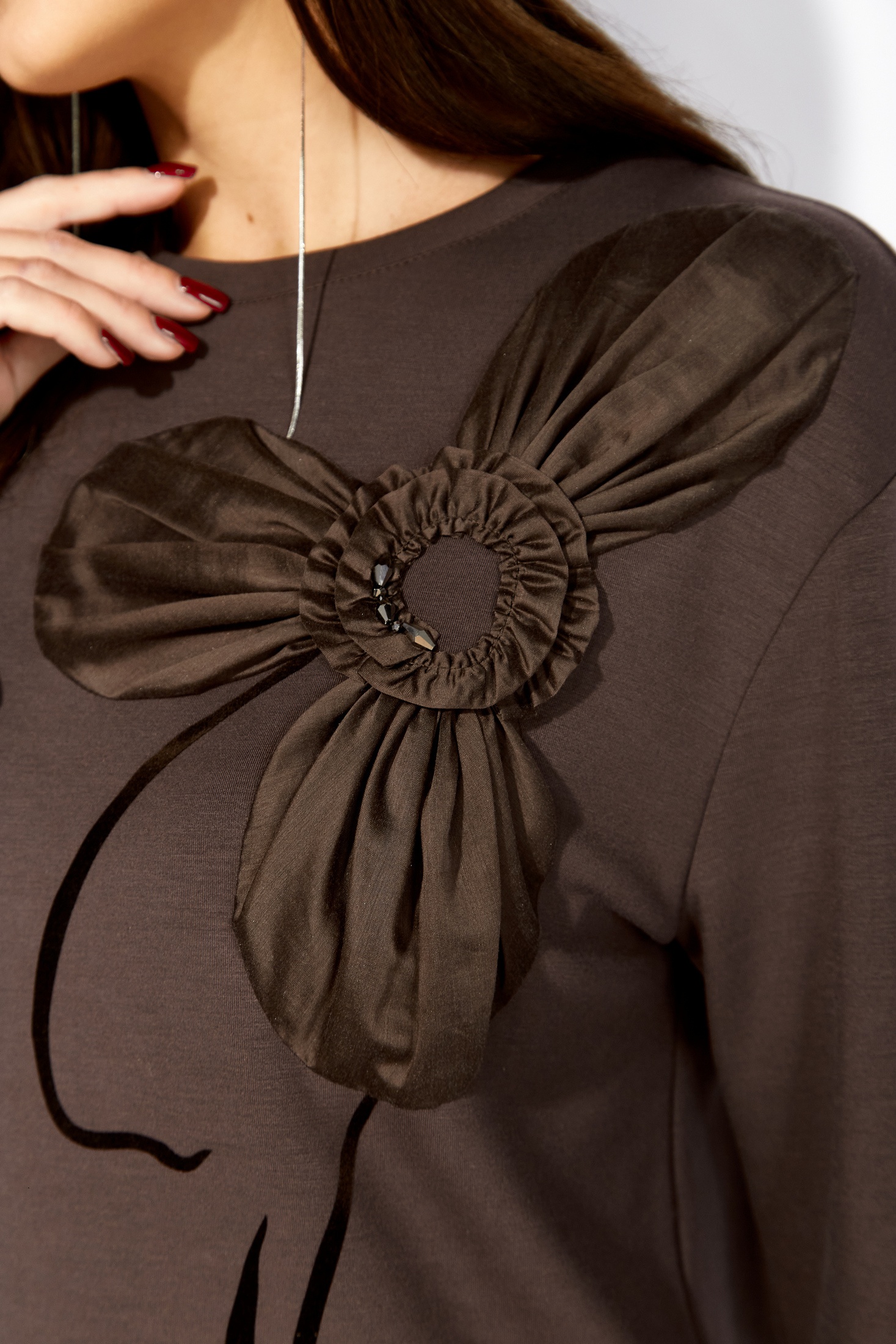 Костюм с юбкой 1409 капучино ТАиЕР