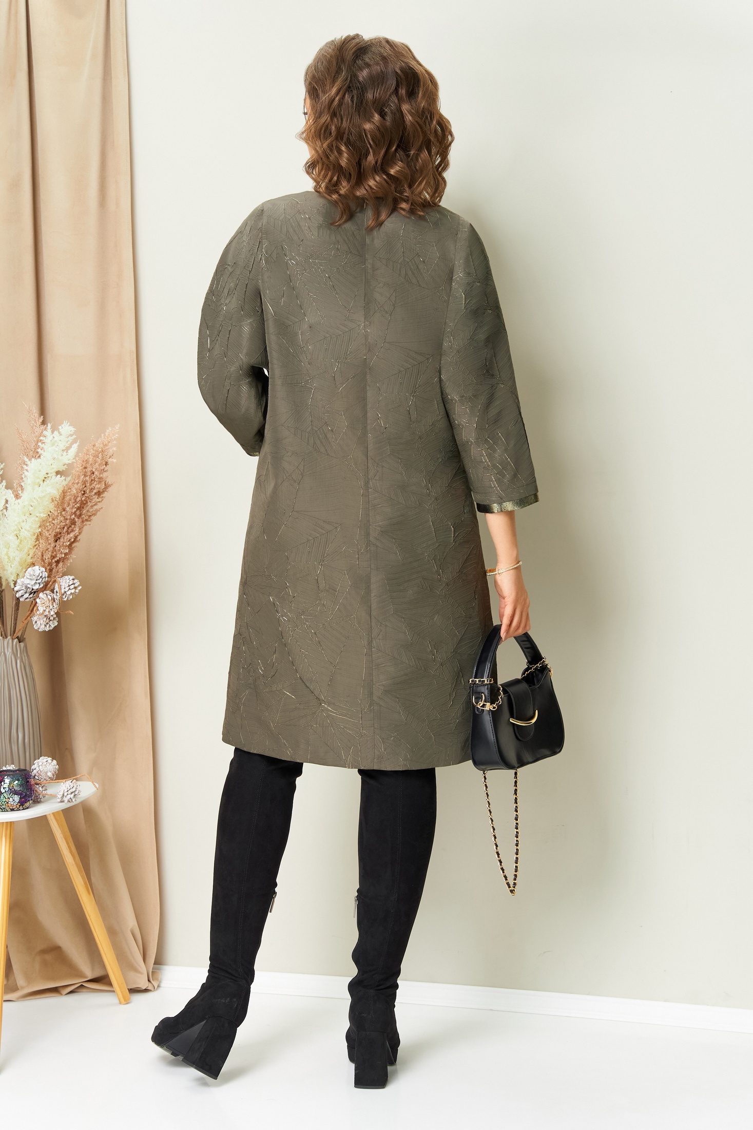 Платье 1453 олива VOLNA фото 2 Платье 1453 олива VOLNA фото 2