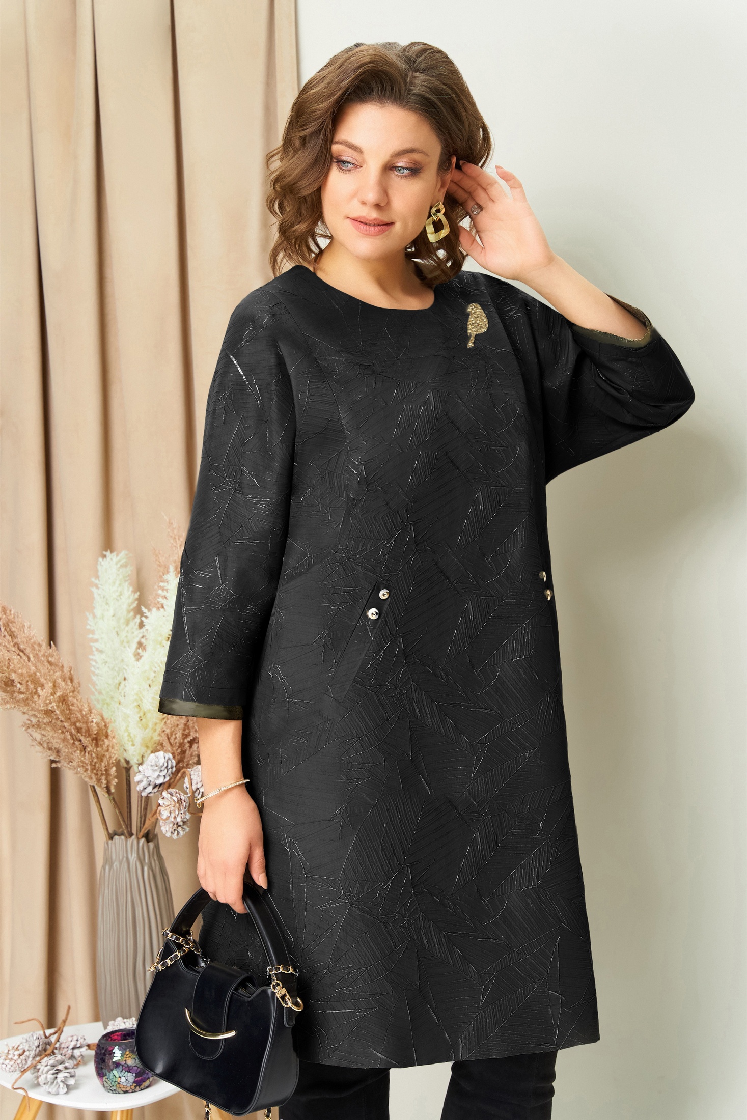 Платье 1453 черный VOLNA фото 3 Платье 1453 черный VOLNA фото 3