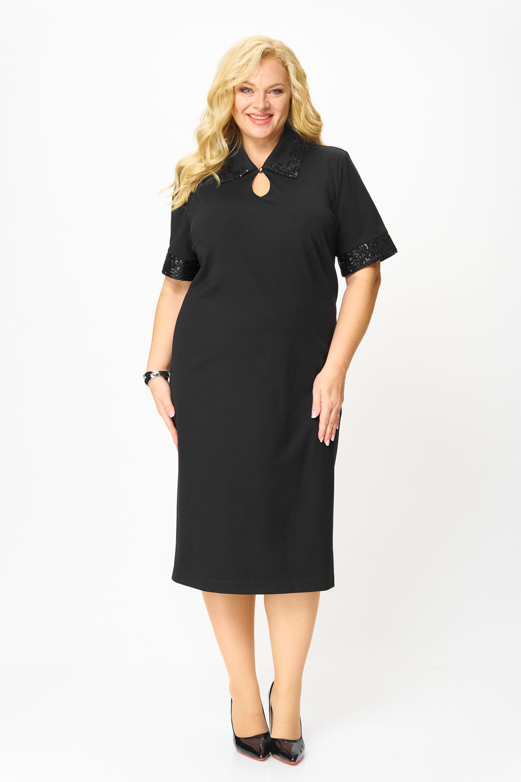 Костюм с платьем 668 черный Via-mod фото 3 Костюм с платьем 668 черный Via-mod фото 3