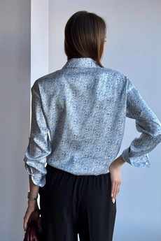 Блузка 428 голубой Lizet collection