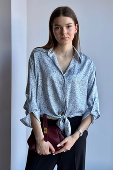 Блузка 428 голубой Lizet collection