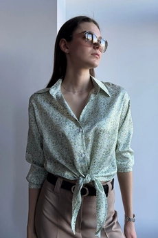 Блузка 428 зелёный Lizet collection