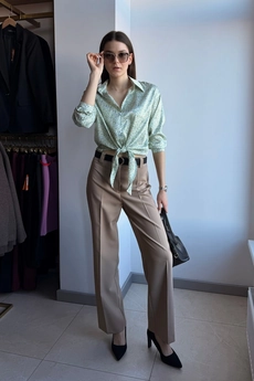 Блузка 428 зелёный Lizet collection