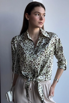 Блузка 428 оливковый Lizet collection