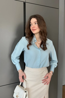 Блузка 421 синий Lizet collection