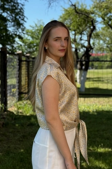 Блузка 427 желтый Lizet collection