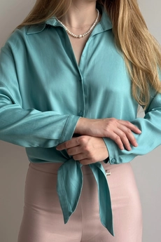 Блузка 428 бирюзовый Lizet collection