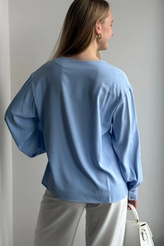 Блузка 450 голубой Lizet collection