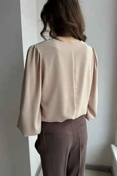 Блузка 453 песочный Lizet collection