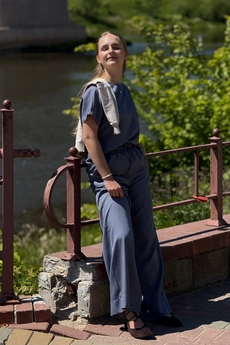Брюки 1961 голубой Lizet collection