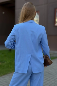 Жакет 478 голубой лен Lizet collection