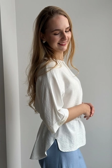 Блузка 407 белый Lizet collection