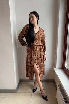 Платье 197 коричневый Lizet collection