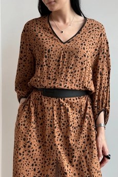 Платье 197 коричневый Lizet collection