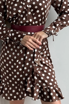 Платье 200 коричневый горох Lizet collection