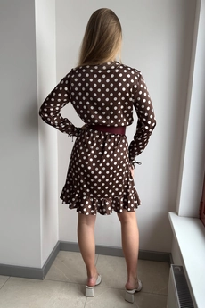 Платье 200 коричневый горох Lizet collection