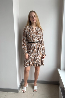 Платье 200 коричневые цветы Lizet collection