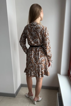 Платье 200 коричневые цветы Lizet collection