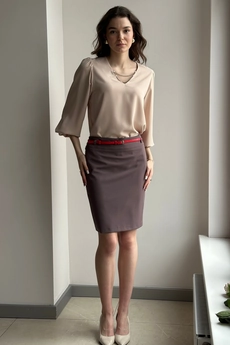 Юбка 1367 капучино Lizet collection