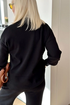 Костюм брючный 009 черный Lizet collection