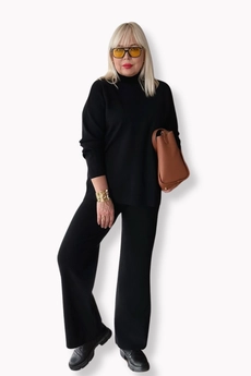 Костюм брючный 009 черный Lizet collection